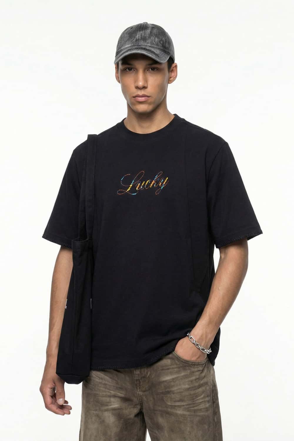 Relaxed Graphic Short Sleeve Tee - Black