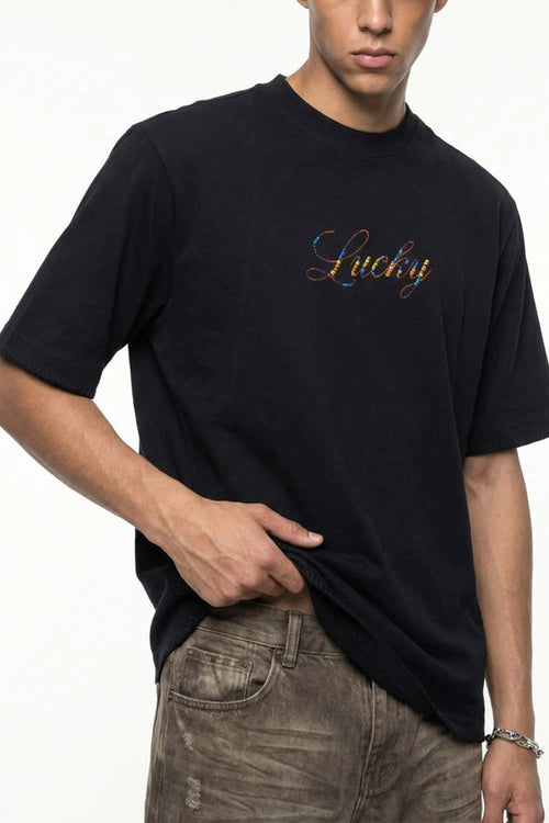 Relaxed Graphic Short Sleeve Tee - Black