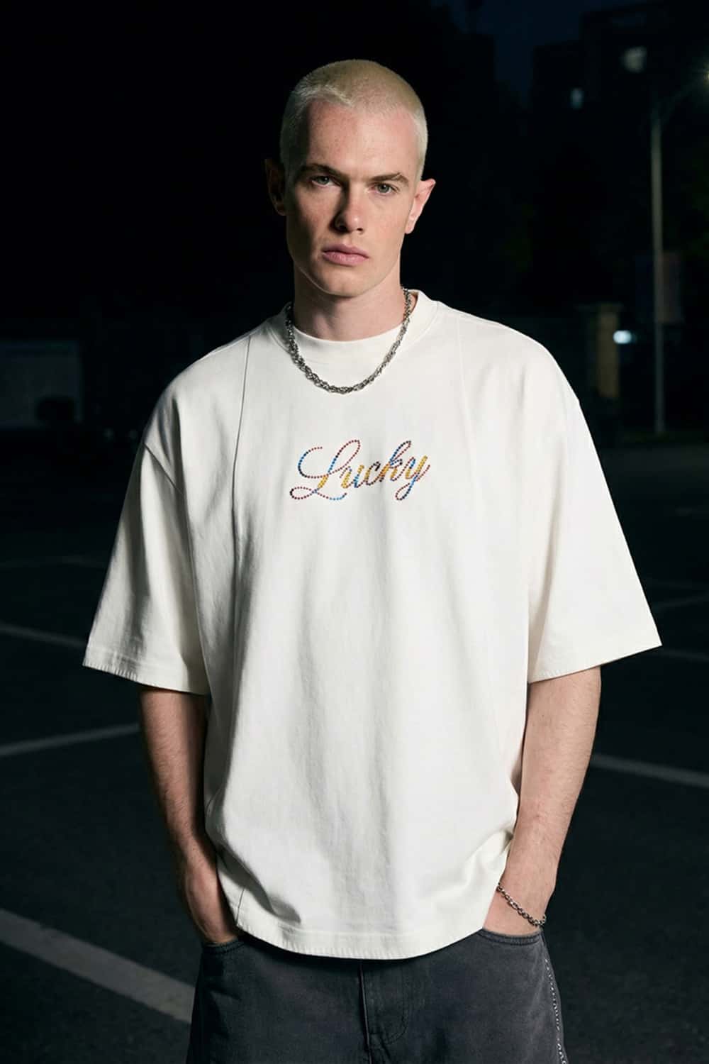 Relaxed Graphic Short Sleeve Tee - Cream White