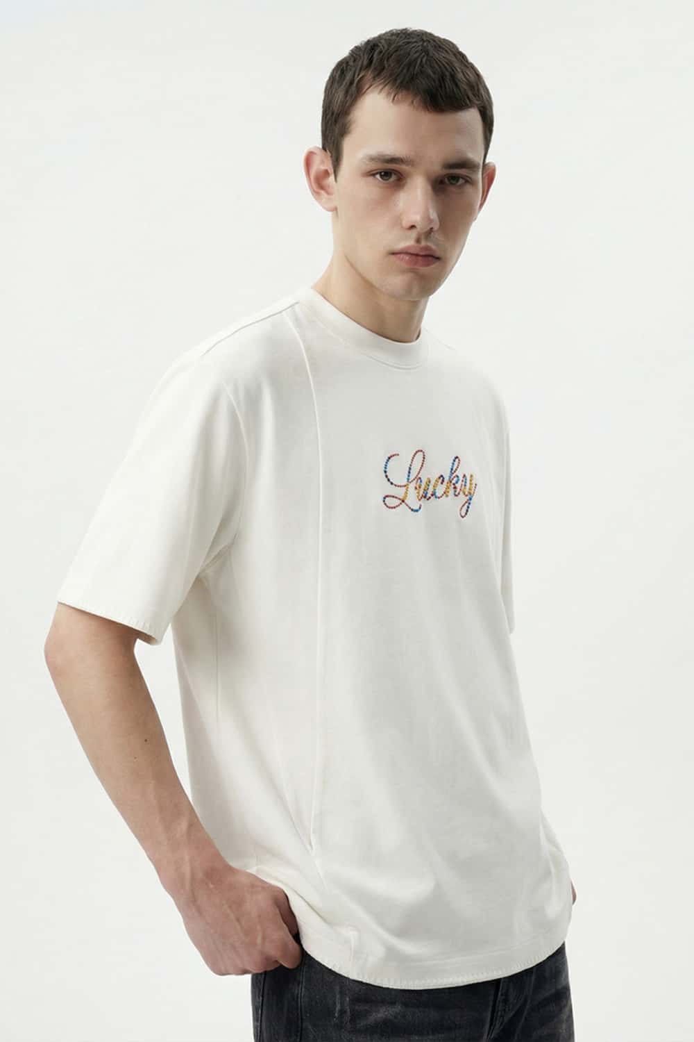 Relaxed Graphic Short Sleeve Tee - Cream White