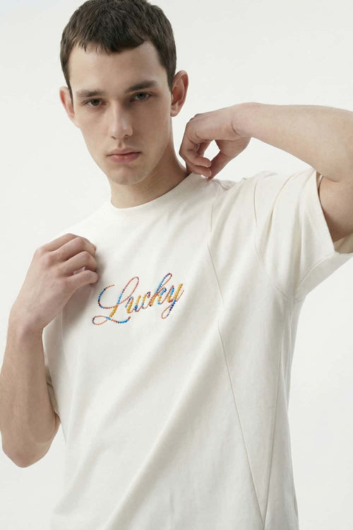 Relaxed Graphic Short Sleeve Tee - Cream White