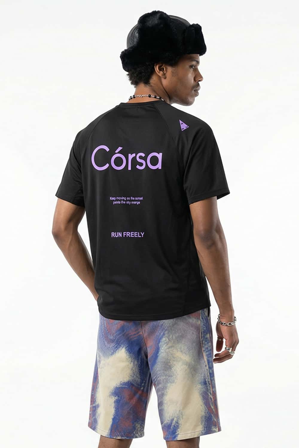 Quick-Dry Colorblock Active Tee - Black