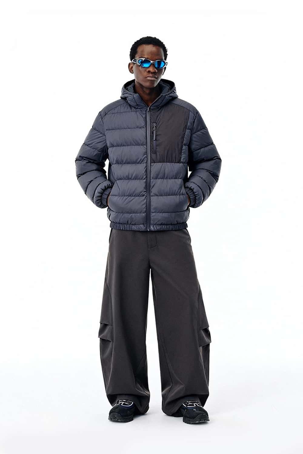 Lightweight Water-Repellent Hooded Jacket - Purple