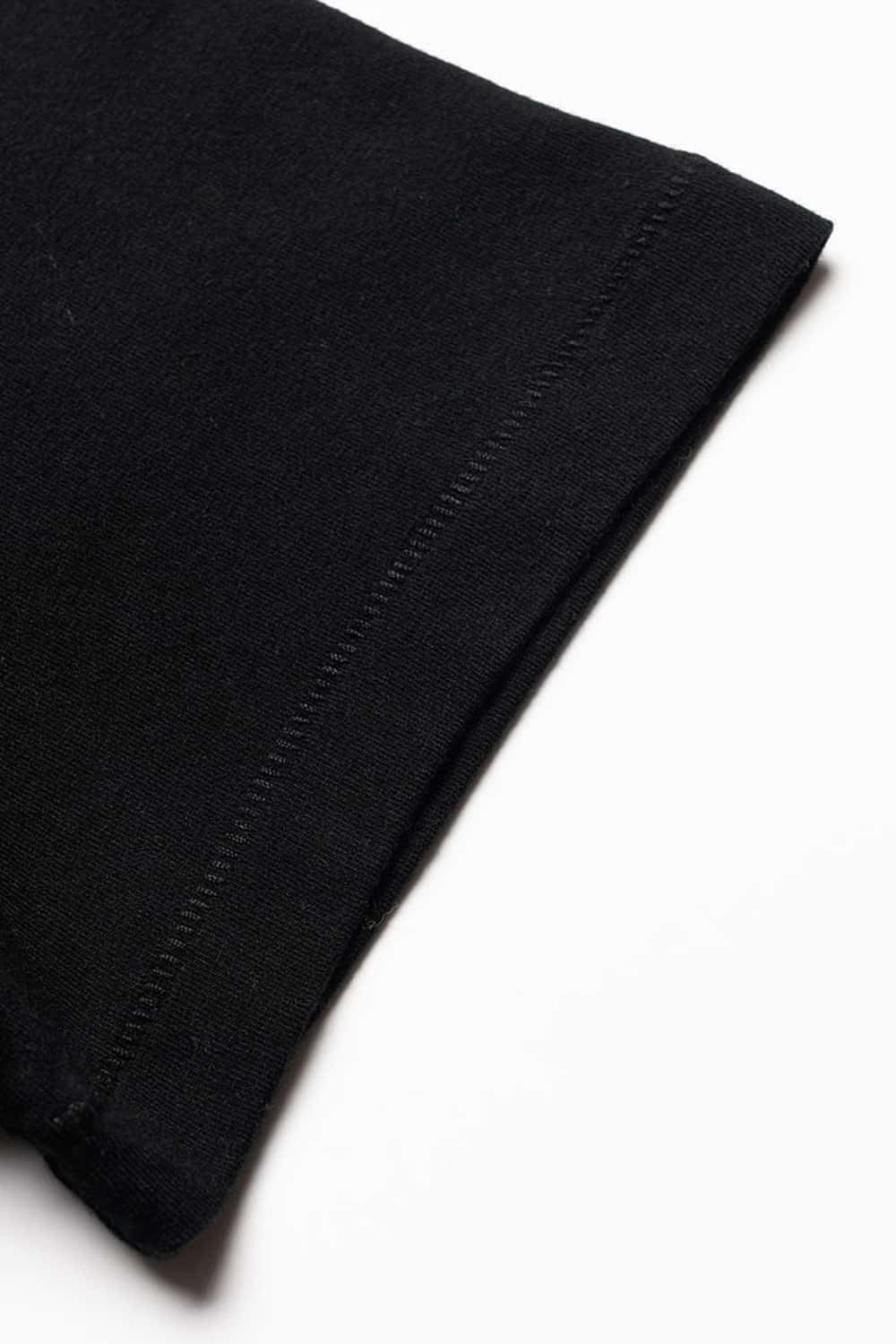Silicone Print Slim Fit T-Shirt - Black