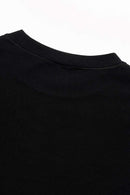 Silicone Print Slim Fit T-Shirt - Black