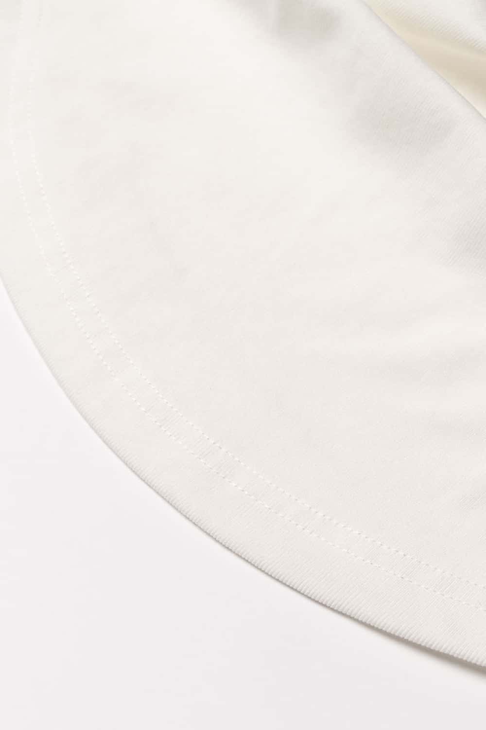 Curved Hem Racerback Tank Top - White