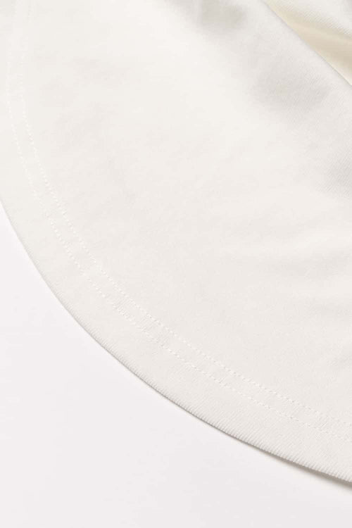 Curved Hem Racerback Tank Top - White