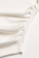 Curved Hem Racerback Tank Top - White