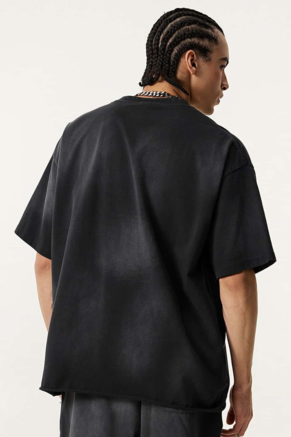 Washed Graphic Oversized T-Shirt - Vintage Black