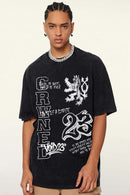 Washed Front Graphic T-Shirt - Fried Snowflakes