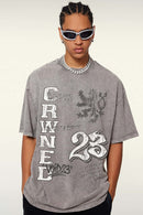 Washed Front Graphic T-Shirt - Medium Gray