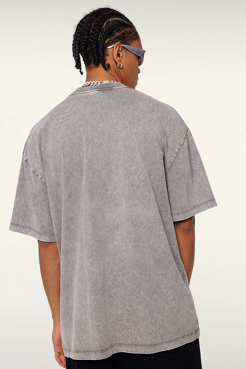 Washed Front Graphic T-Shirt - Medium Gray