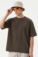 Heavyweight Relaxed Crew T-Shirt - Brown
