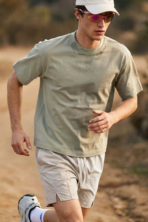 Heavyweight Relaxed Crew T-Shirt - Khaki