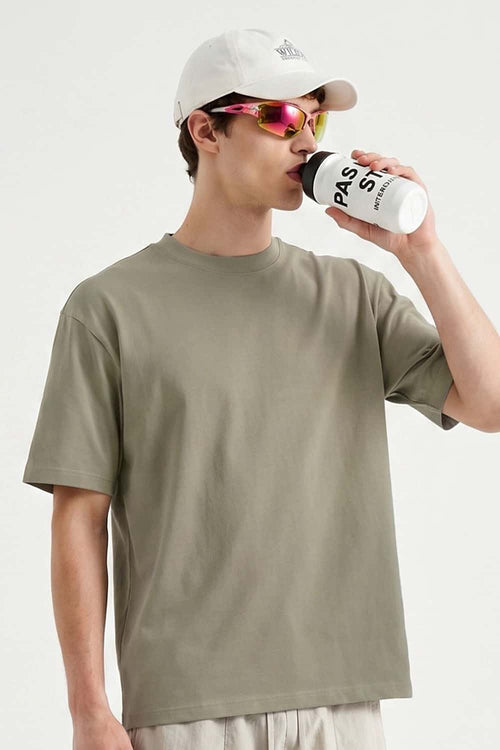 Heavyweight Relaxed Crew T-Shirt - Khaki