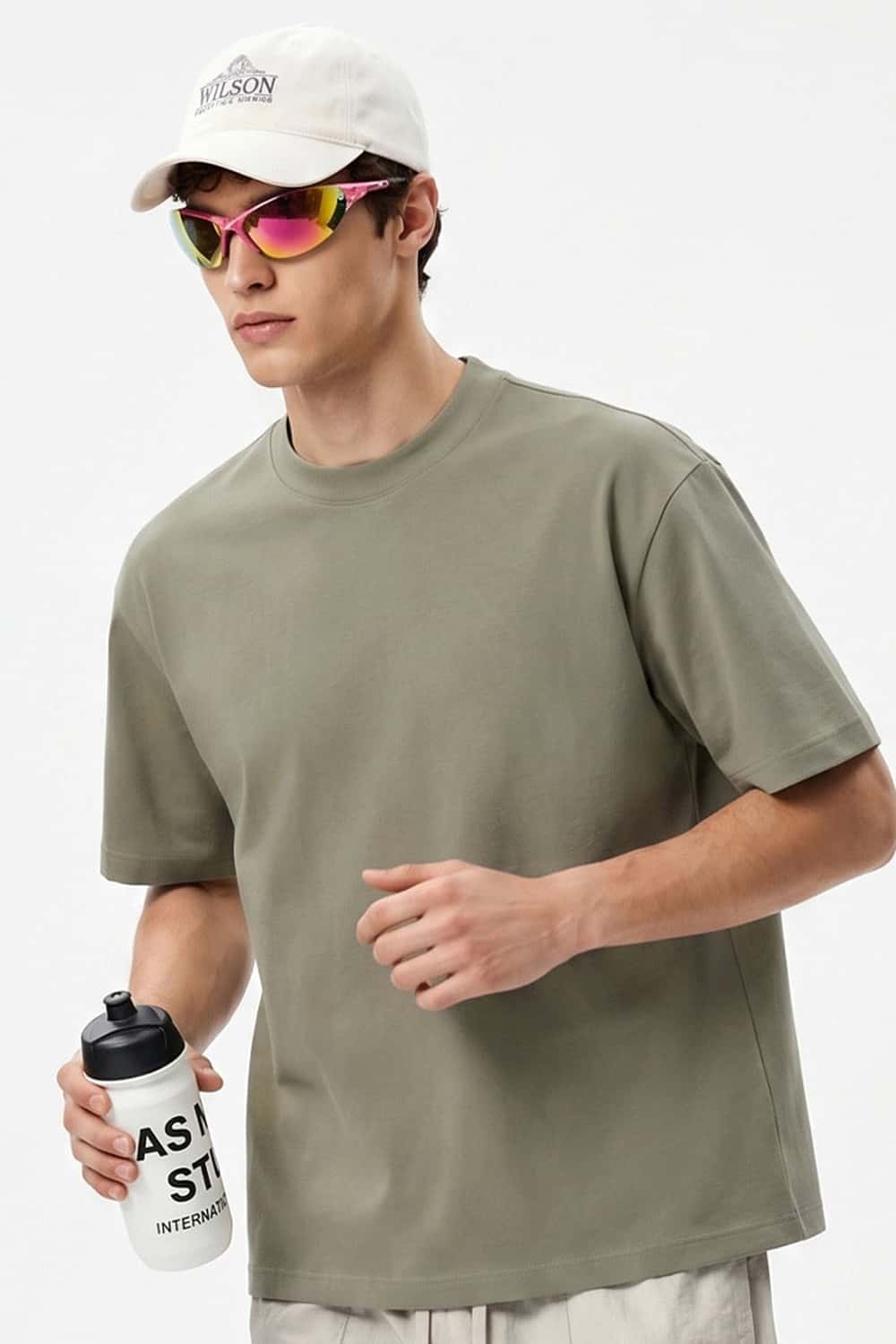 Heavyweight Relaxed Crew T-Shirt - Khaki