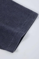 Waffle Textured Loose Fit Polo Shirt - Midnight Blue