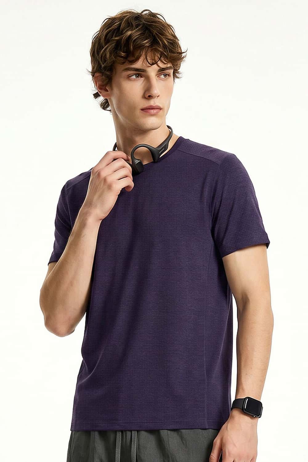 Lightweight Quick-Dry Training T-Shirt - Purple
