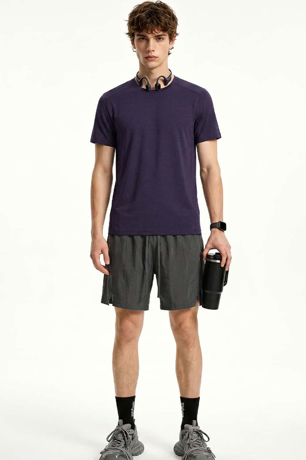 Lightweight Quick-Dry Training T-Shirt - Purple