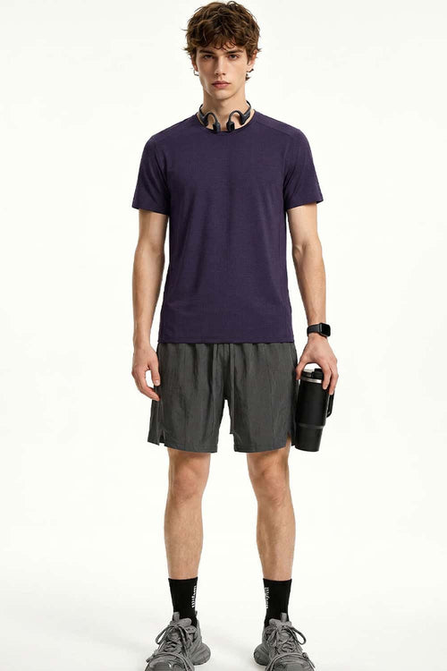 Lightweight Quick-Dry Training T-Shirt - Purple
