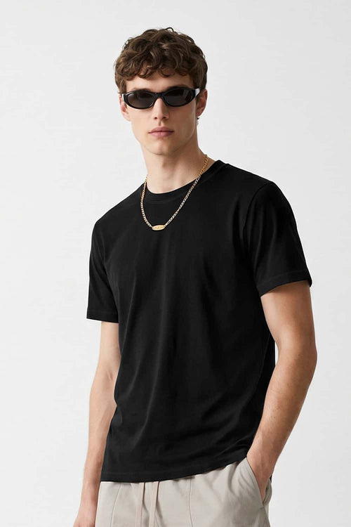Quick-Dry Stretch Crew T-Shirt - Black