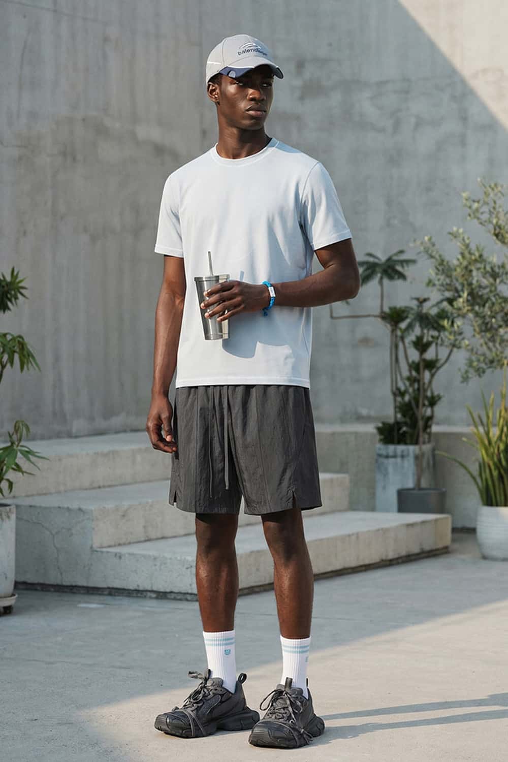 Quick-Dry Stretch Crew T-Shirt - Blue