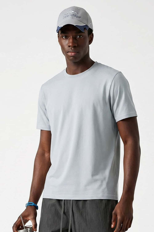 Quick-Dry Stretch Crew T-Shirt - Blue