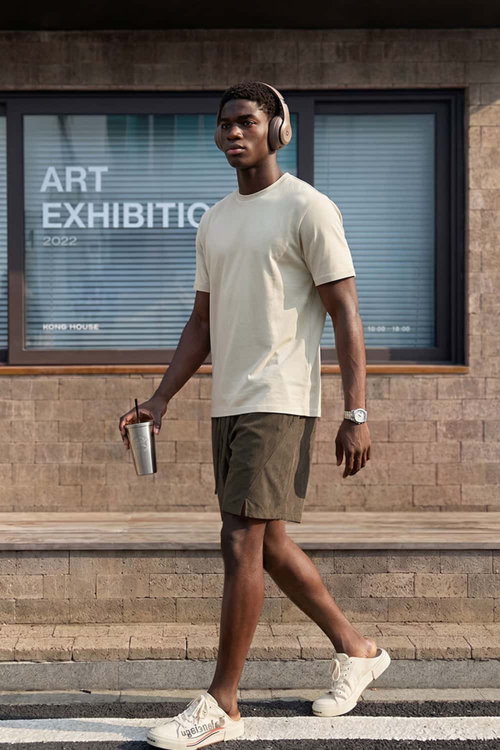 Quick-Dry Stretch Crew T-Shirt - Light Khaki