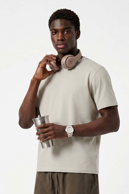 Quick-Dry Stretch Crew T-Shirt - Light Khaki