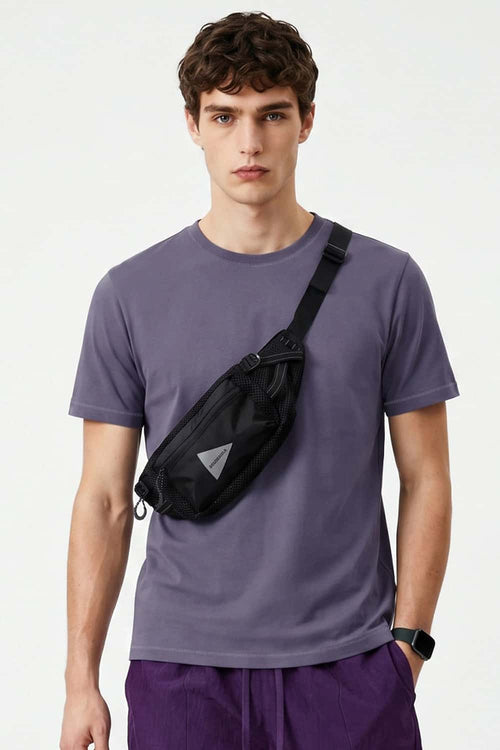 Quick-Dry Stretch Crew T-Shirt - Purple