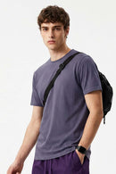 Quick-Dry Stretch Crew T-Shirt - Purple