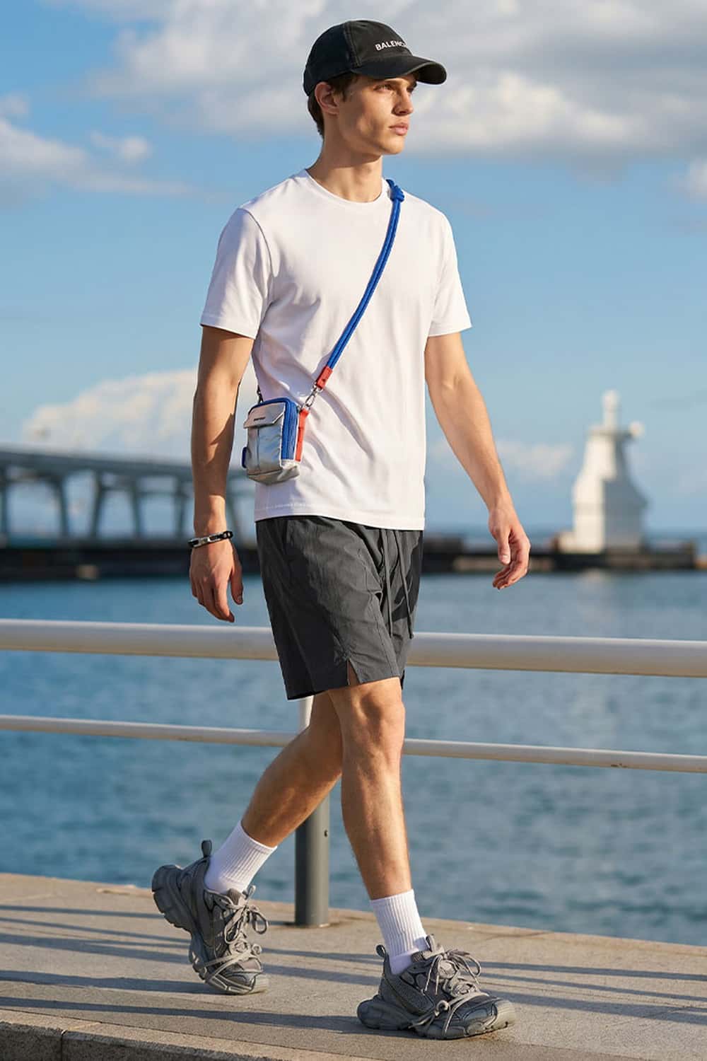 Quick-Dry Stretch Crew T-Shirt - White