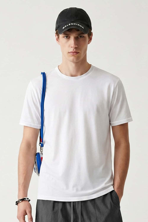Quick-Dry Stretch Crew T-Shirt - White