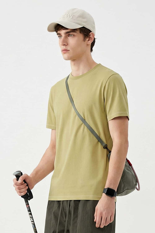 Quick-Dry Stretch Crew T-Shirt - Yellow