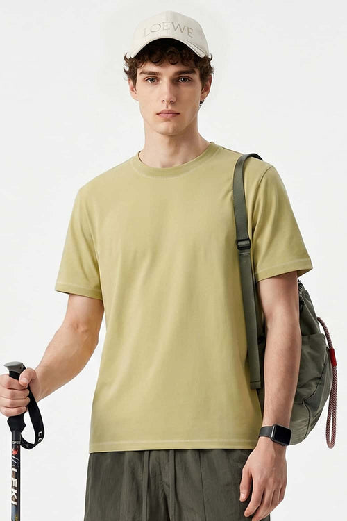 Quick-Dry Stretch Crew T-Shirt - Yellow