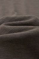Textured Open-Collar Loose Polo Shirt - Gray Brown