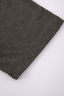 Textured Open-Collar Loose Polo Shirt - Gray Brown