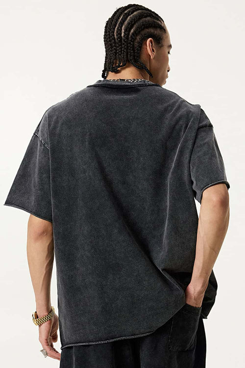 Washed Cherry Graphic Loose Fit T-Shirt - Fried Snowflakes