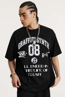 Collegiate Graphic Loose Fit T-Shirt - Black
