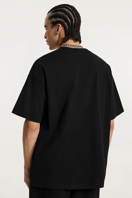 Collegiate Graphic Loose Fit T-Shirt - Black