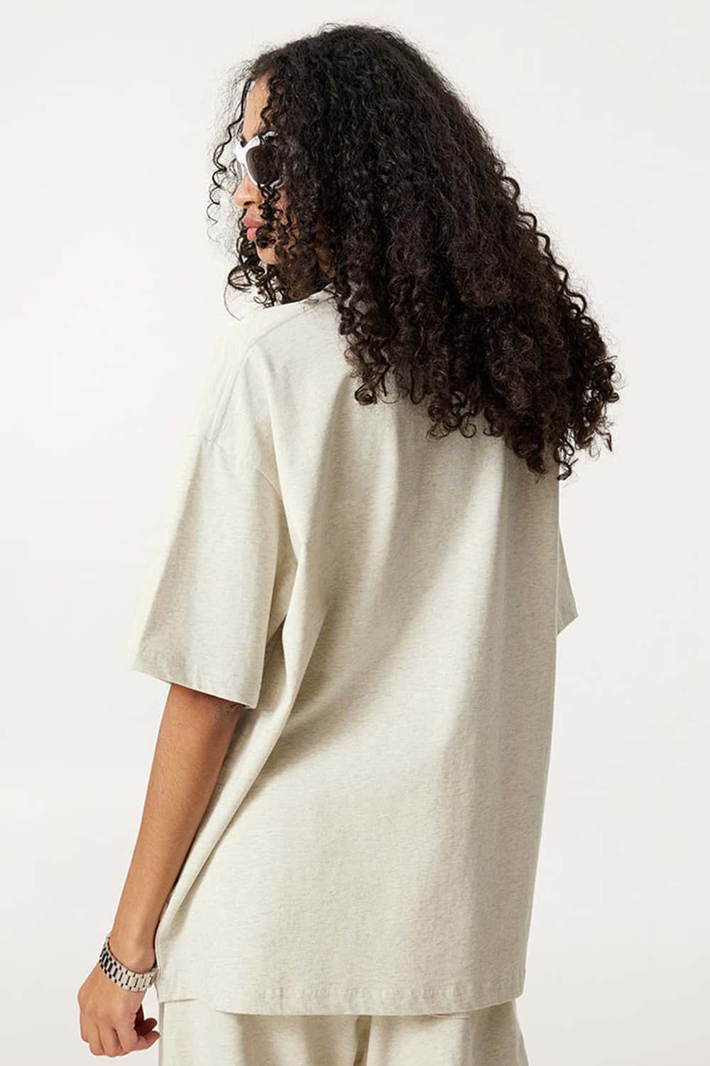 Collegiate Graphic Loose Fit T-Shirt - Oat Gray