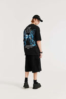 Brushed Utility Pocket Long Shorts - Black