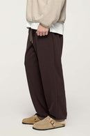 Relaxed Fleece Jogger Sweatpants - Brown