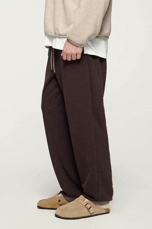 Relaxed Fleece Jogger Sweatpants - Brown