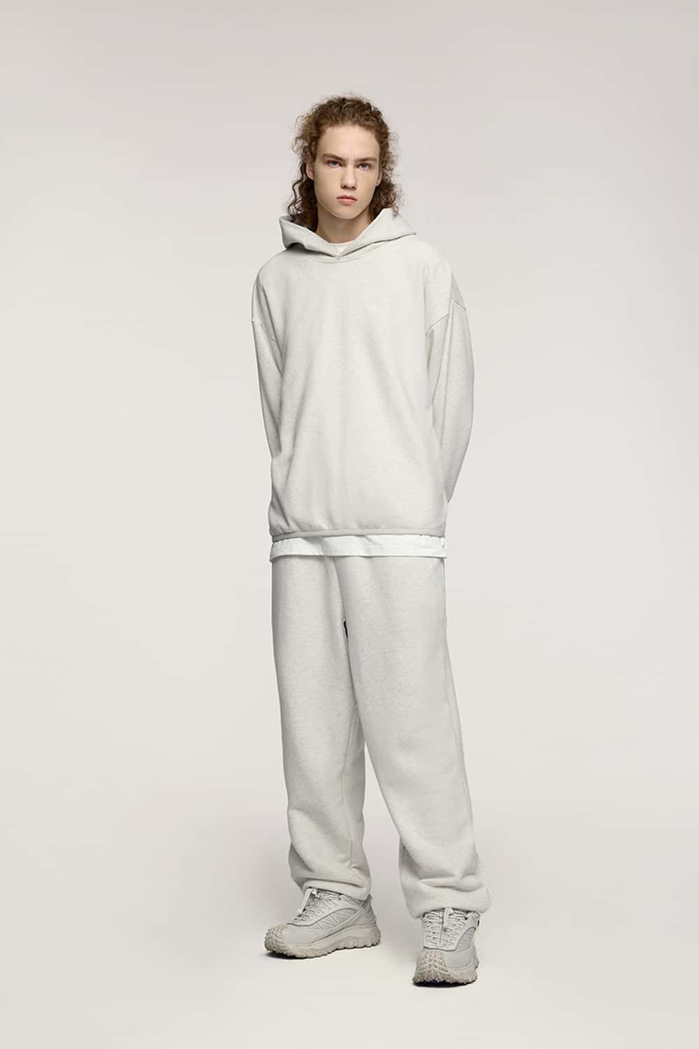 Relaxed Fleece Jogger Sweatpants - Flower Gray