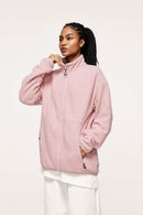 Heavyweight Fleece Zip-Up Jacket - Pale Pink