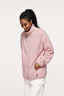 Heavyweight Fleece Zip-Up Jacket - Pale Pink