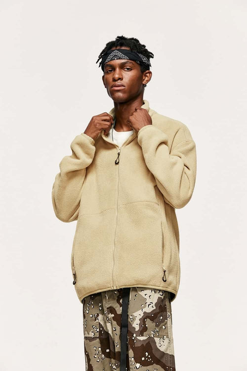 Heavyweight Fleece Zip-Up Jacket - Yellow