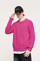 Distressed Loose Knit Sweater - Pink