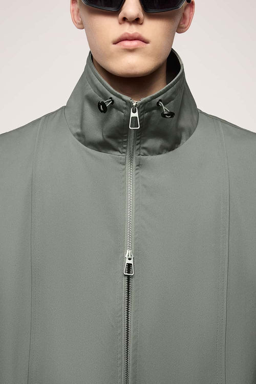 Utility Zip-Up Stand Collar Vest - Gray